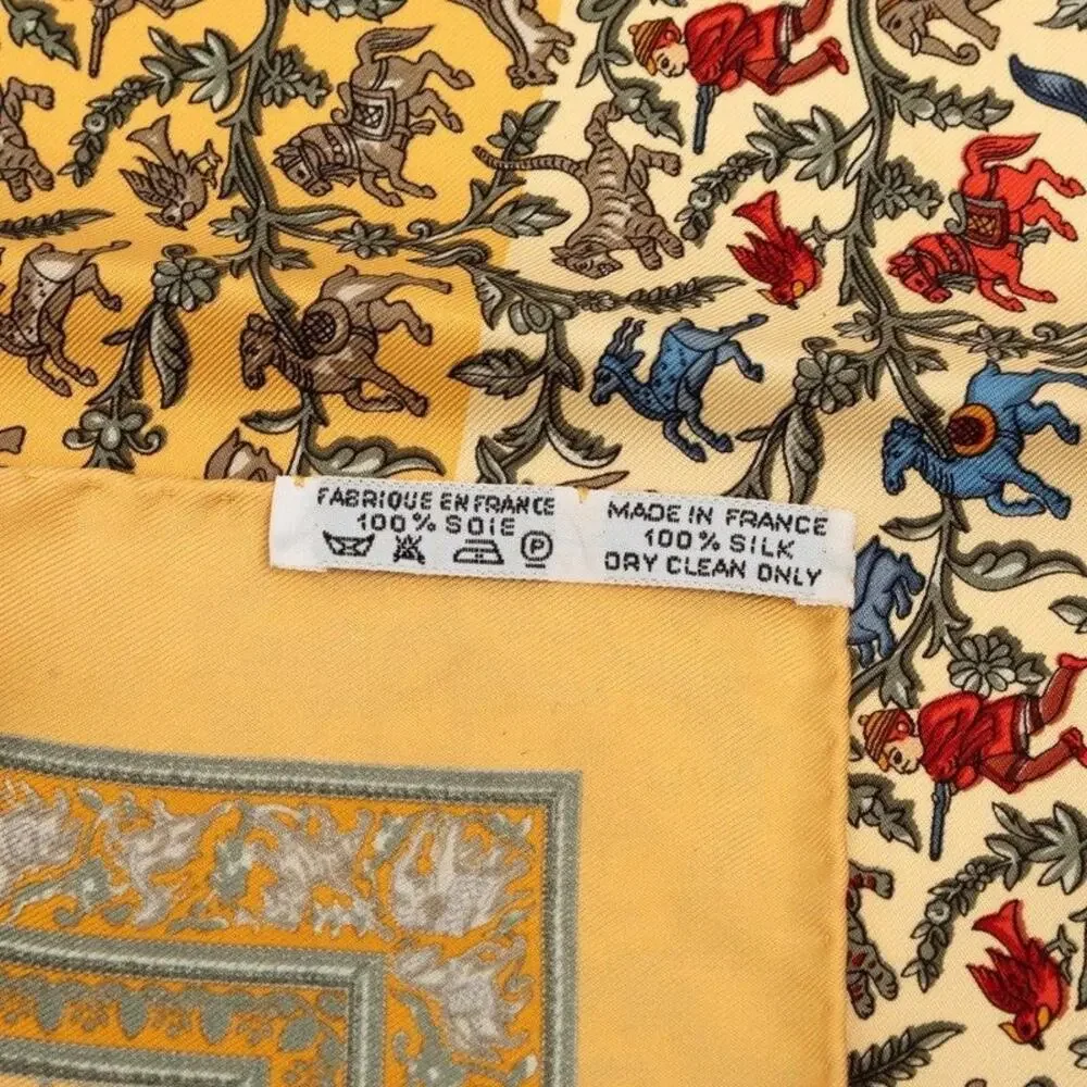 Hermes Silk Carre 45 Chasse En Inde Scarf Multicolor